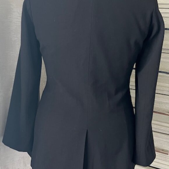 Sandro Sportswear black Women Zebra Lined Cuff Blazer jacket Size Small - Picture 6 of 8